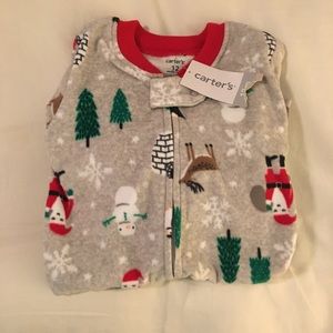 12 M Carter’s fleece Christmas sleeper